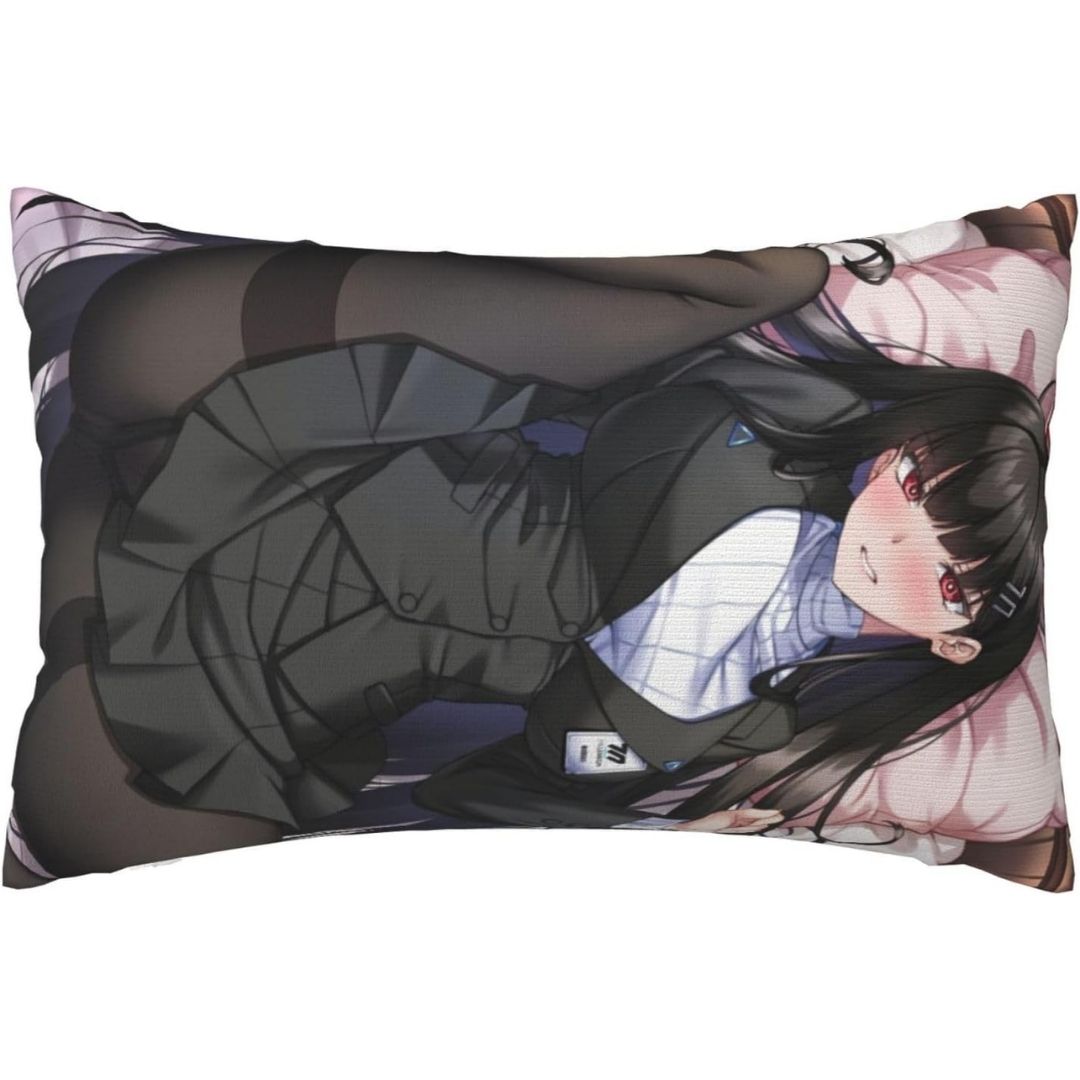  Sarung Bantal Rio Shigetsuki Blue Archive pillow cover Motif Anime Cetak Dua Sisi (76x50cm) 