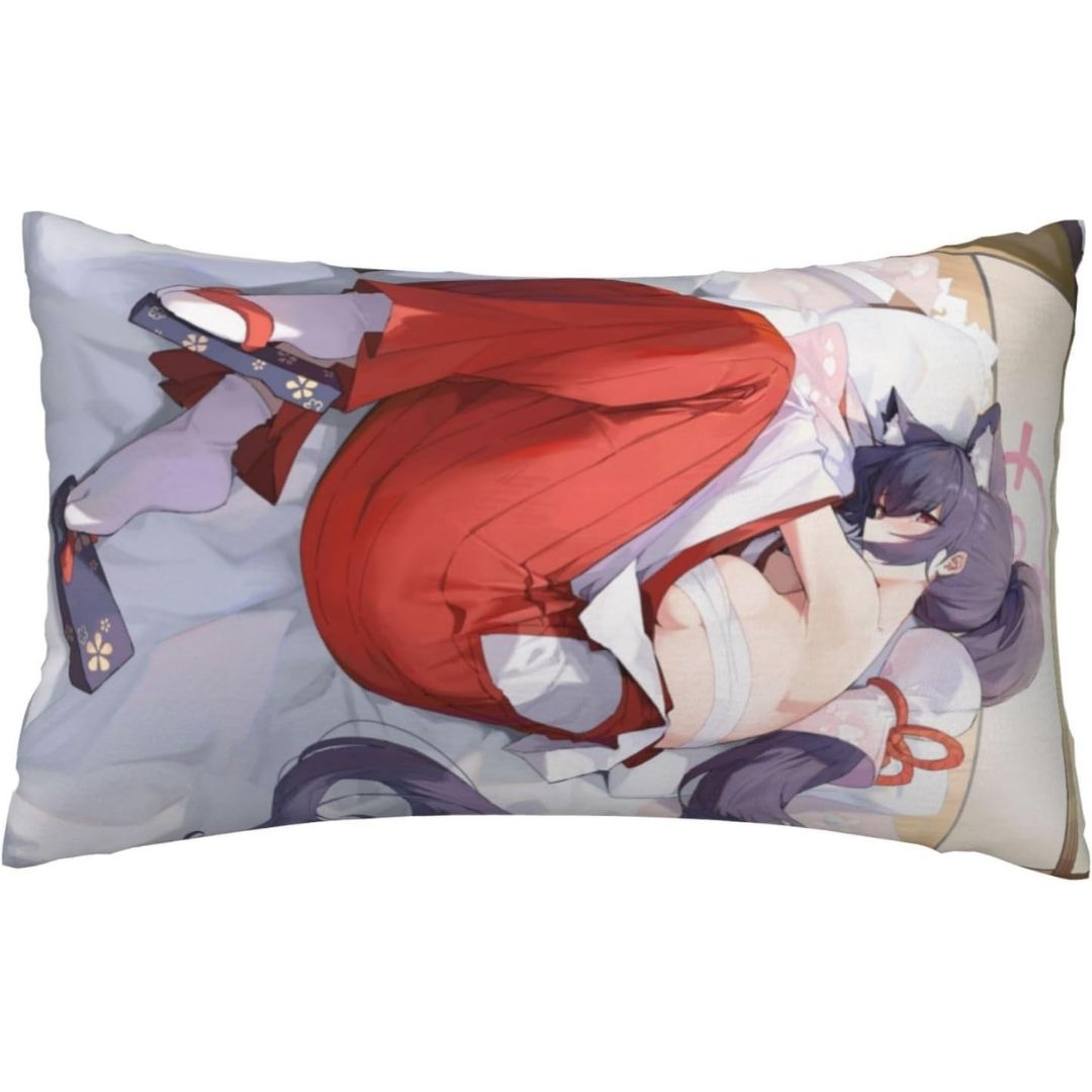  Sarung Bantal Serika Kuromi Blue Archive Cushion cover Motif Anime Cetak Dua Sisi (53x33cm) 