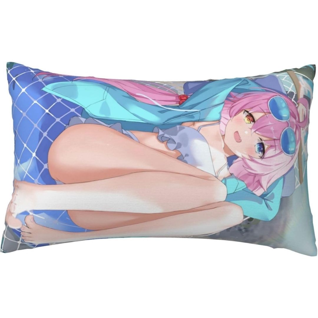  Sarung Bantal Hoshino Blue Archive Cushion cover Motif Anime Dua Sisi (53x33cm) 