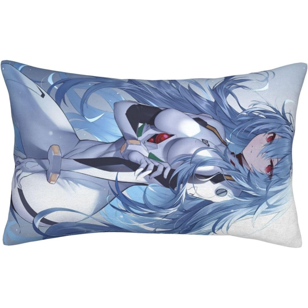  Sarung Bantal Ayanami Rei Evangelion Linen (40x60cm) 