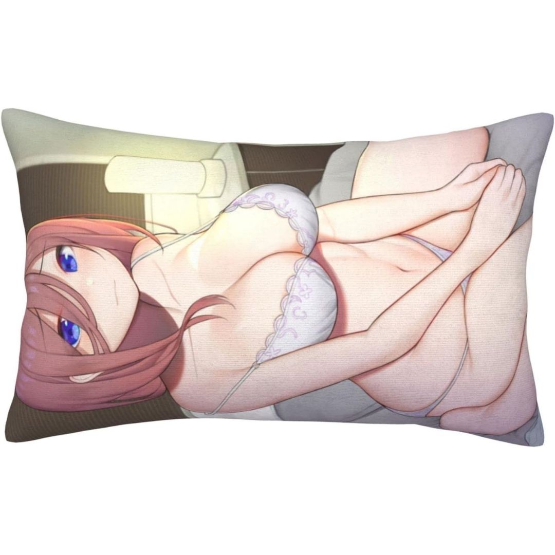  Sarung Bantal Miku Gotoubun no Hanayome Pillow Cover Dua Sisi (40x60cm) 