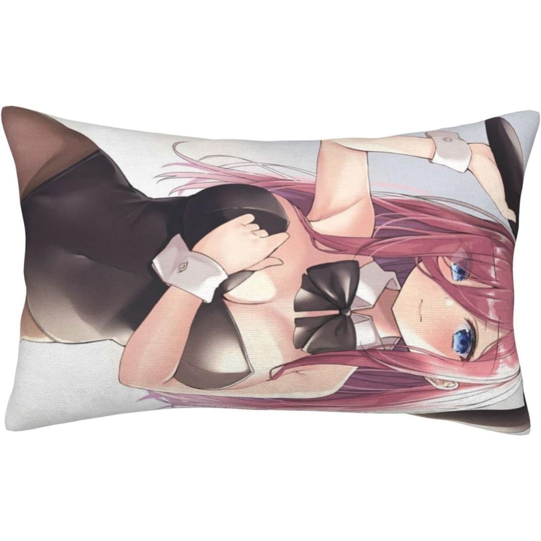  Sarung Bantal Miku Bunny Gotoubun no Hanayome Pillow Cover Dua Sisi Poliester (76x50cm) 