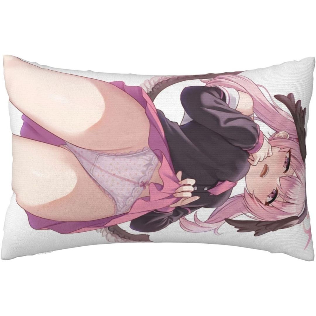  Sarung Bantal Koharu Blue Archive Pillow Cover Dua Sisi Poliester (76x50cm) 