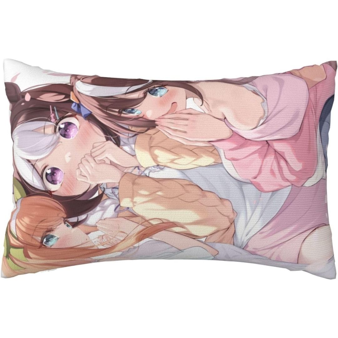  Sarung Bantal Uma Musume Spesial Week Pillow Cover Dua Sisi Poliester (76x50cm) 