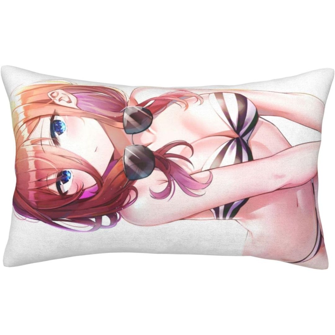  Sarung Bantal Nakano Miku Gotoubun no Hanayome Pillow Cover (48) (40x60cm) 