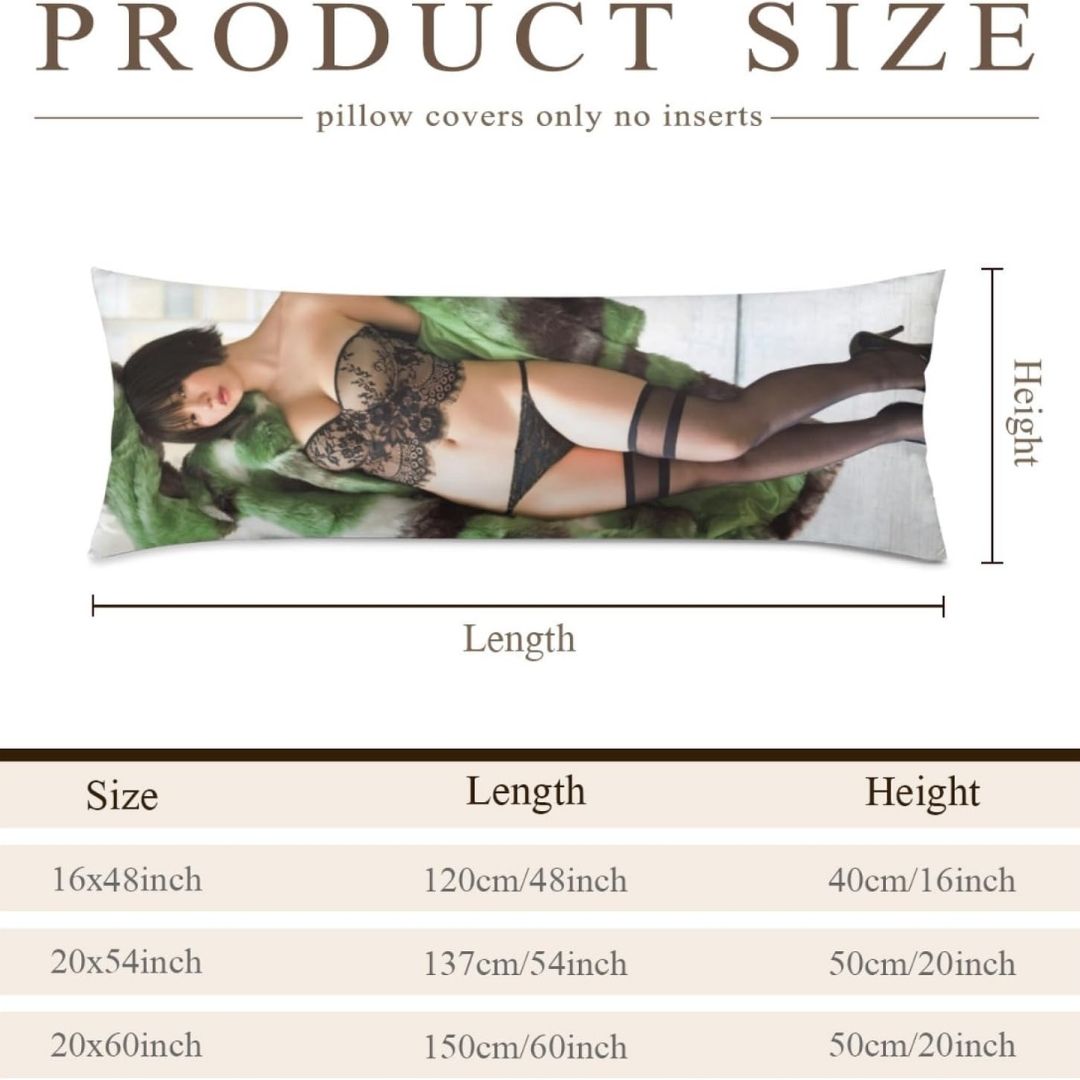  Enako Life Size Pillowcase Double-Sided Print Pure Cotton 