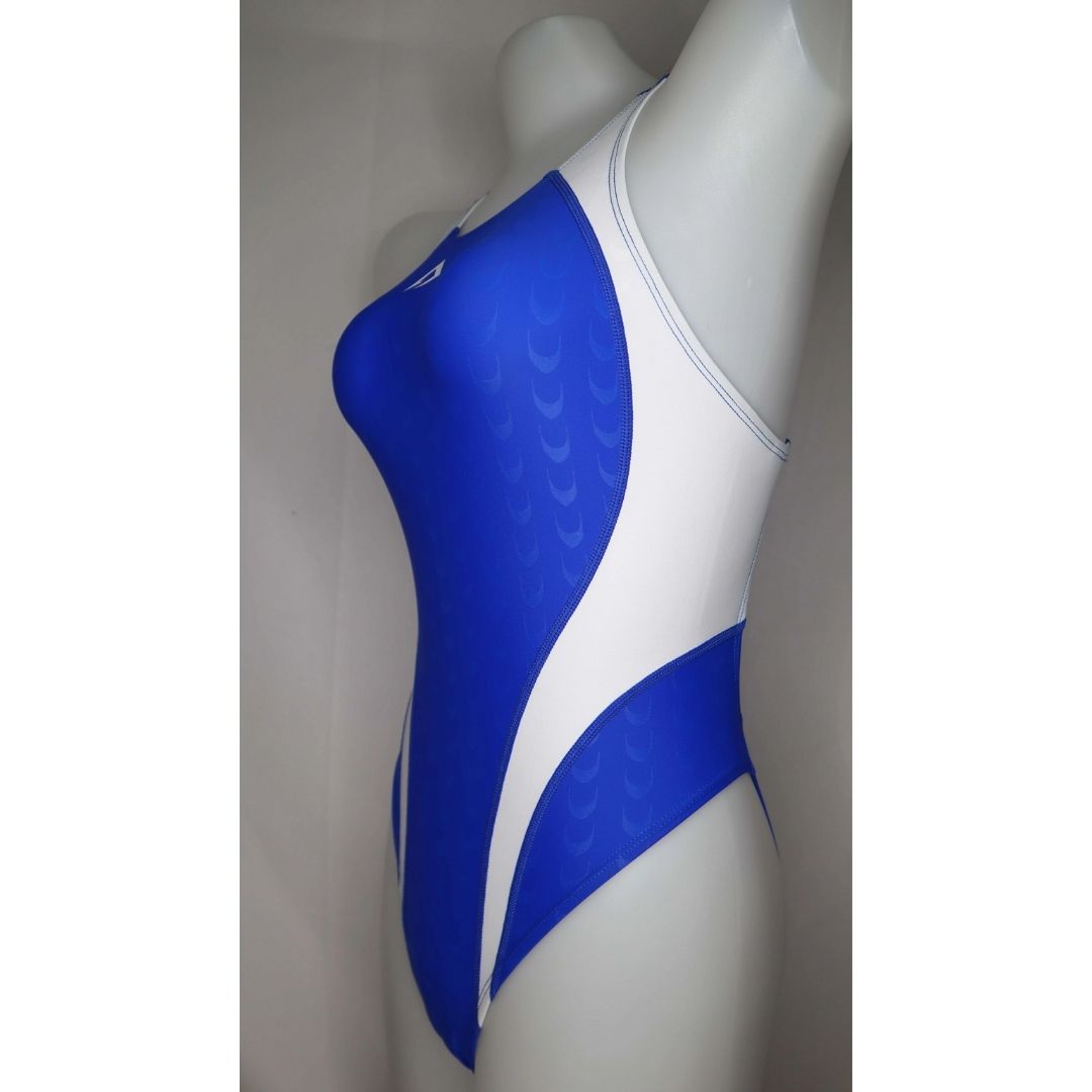 AquatiC BlueWing Competition Swimsuit High-Cut Blue White