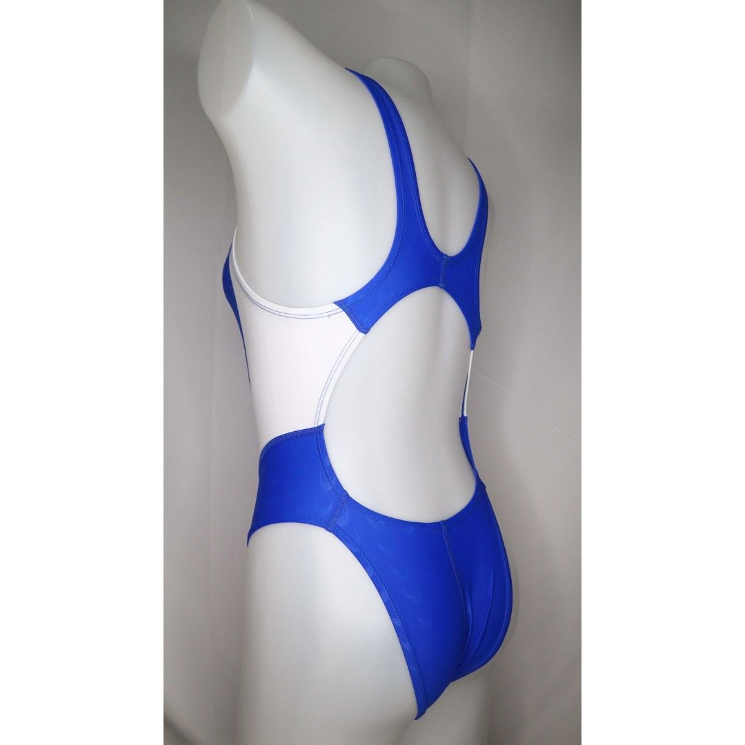 AquatiC BlueWing Competition Swimsuit High-Cut Blue White