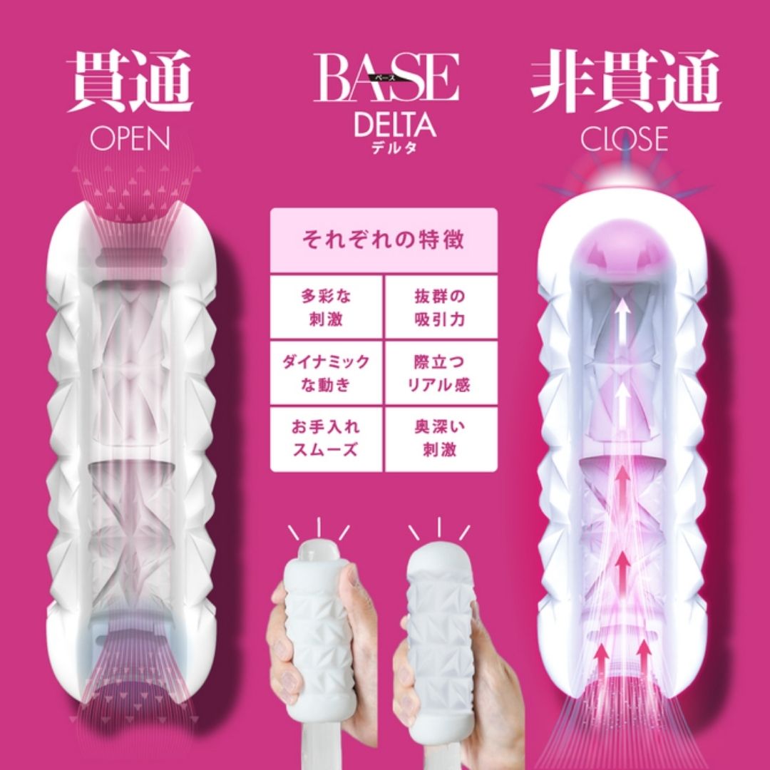 Masturbator MEN'S MAX Base Delta Non-Through – Cengkeraman Ketat Sensasi Premium